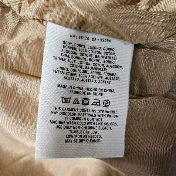 Hei Hei Anthropologie Jacket Canvas Fleece Combo Utility Size Medium Tan Gray - Picture 7 of 8